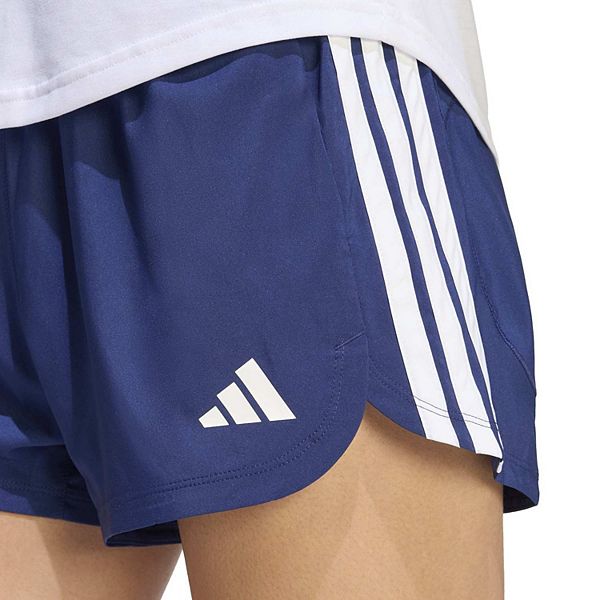 Женские шорты Pacer Workout Woven High Rise Adidas, Dark Blue White — фото 3