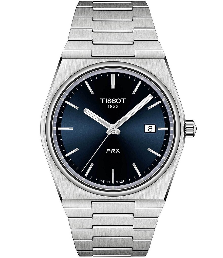 

Классические часы Tissot PRX с браслетом из нержавеющей стали, серебро
