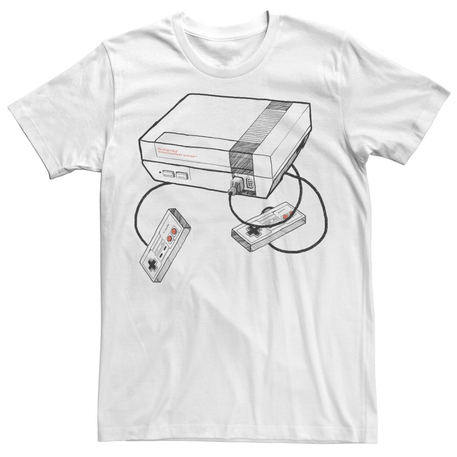 

Мужская футболка с контуром консоли Nintendo NES Licensed Character