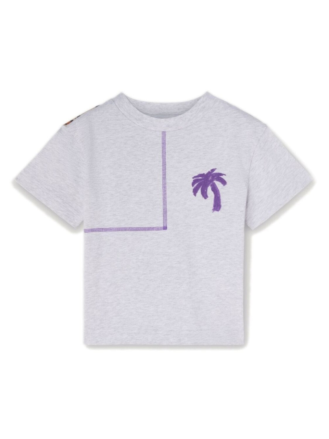 

Palm Angels Kids футболка Animalier с логотипом, фиолетовый