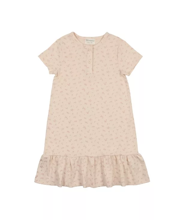 

Детское платье с короткими рукавами из набивной марли. Maniere, фиолетовый