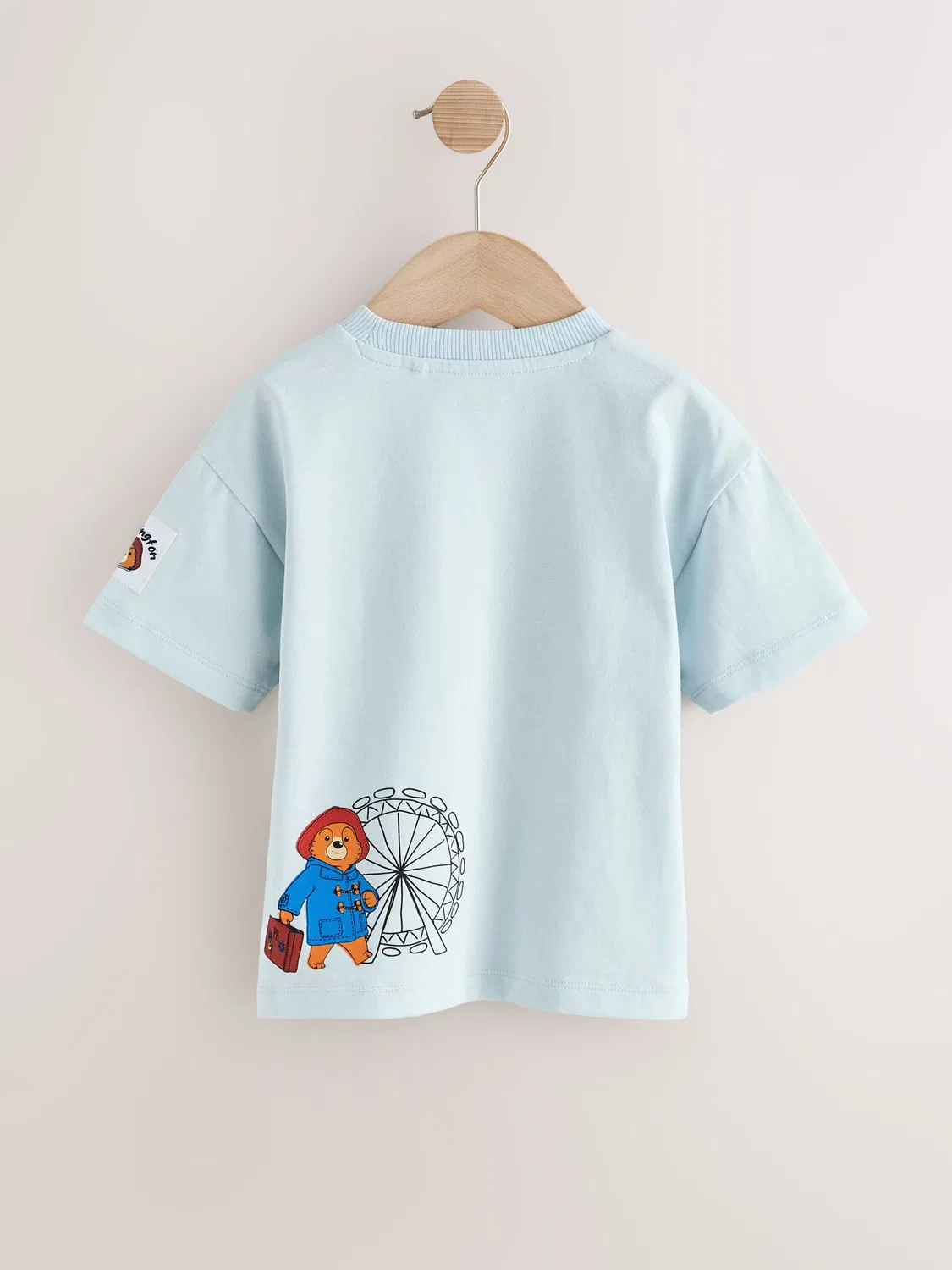 Футболка с изображением медвежонка Паддингтона Next, Blue/Light Blue — фото 2
