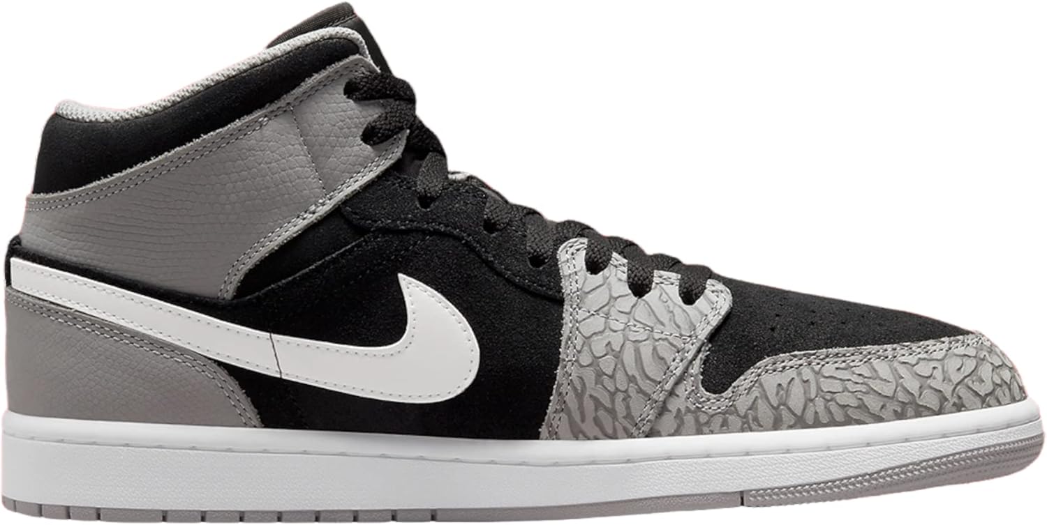 Мужские кроссовки Nike Air Jordan 1 Mid SE, белый/черный/красный — фото 2