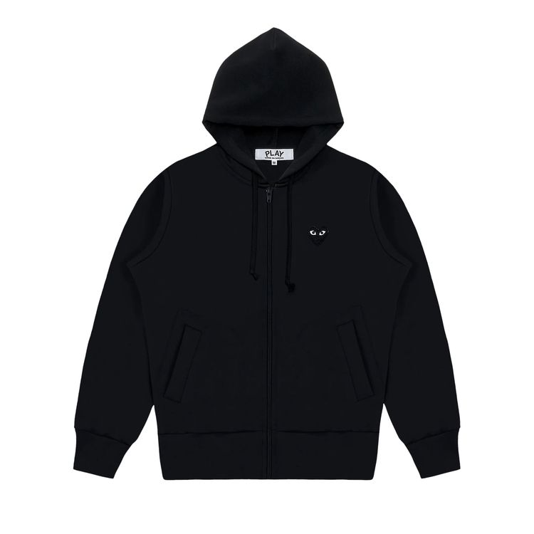 

Толстовка Comme des Garçons PLAY Zip-Up Sweatshirt 'Black', черный