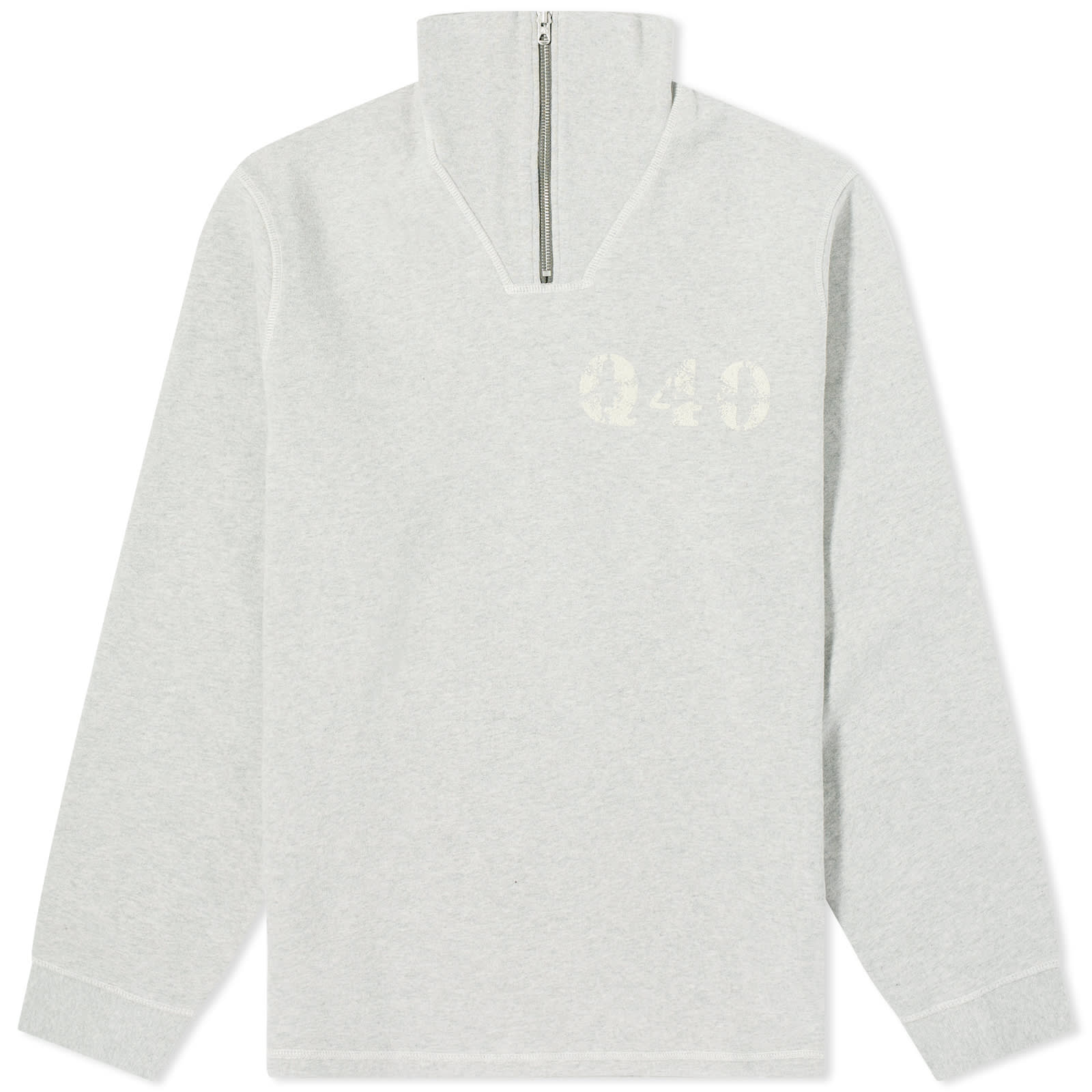 

Толстовка Sunspel X Nigel Cabourn Half Zip Sweatshirt, цвет Light Grey Melange