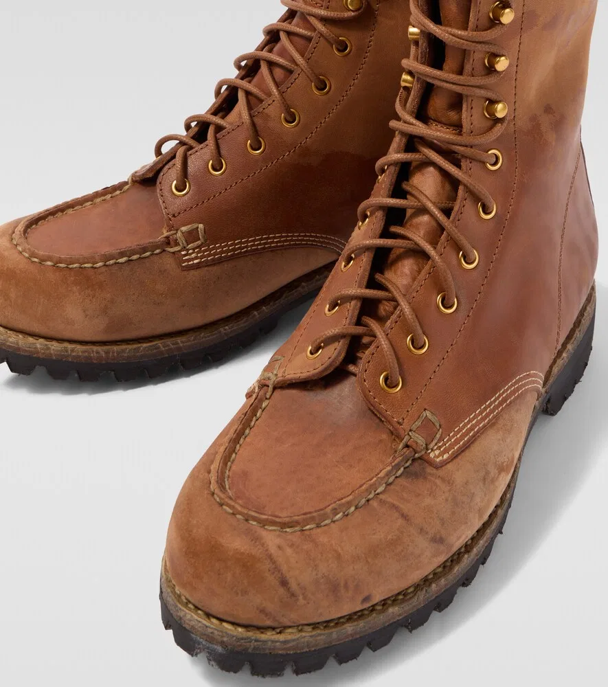 Кожаные ботинки Scout Moc на шнуровке Visvim, коричневый — фото 3