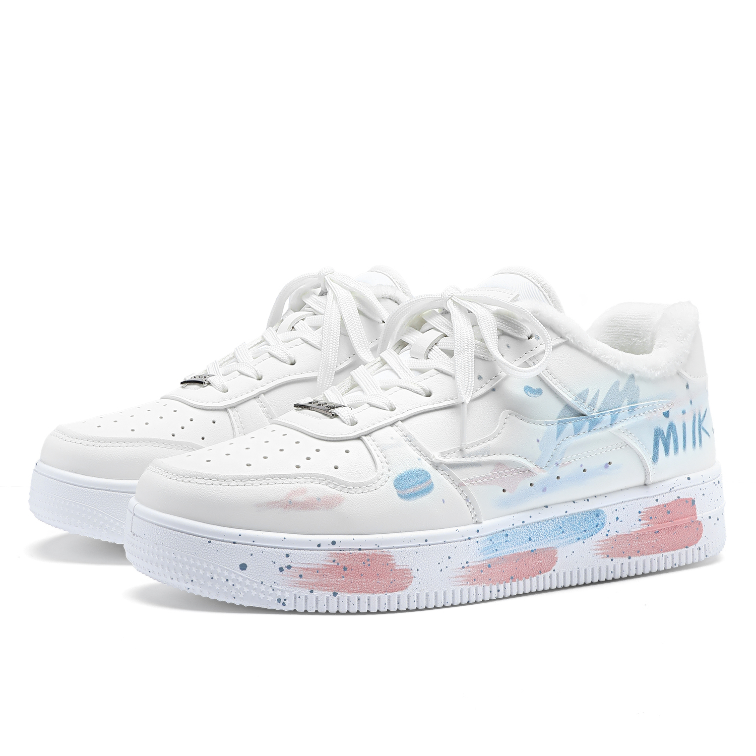 

Легкие дышащие низкие скейтерские кроссовки для увеличения роста Unisex Crayon Shinchan, Mismatched (Fleece-Lined)