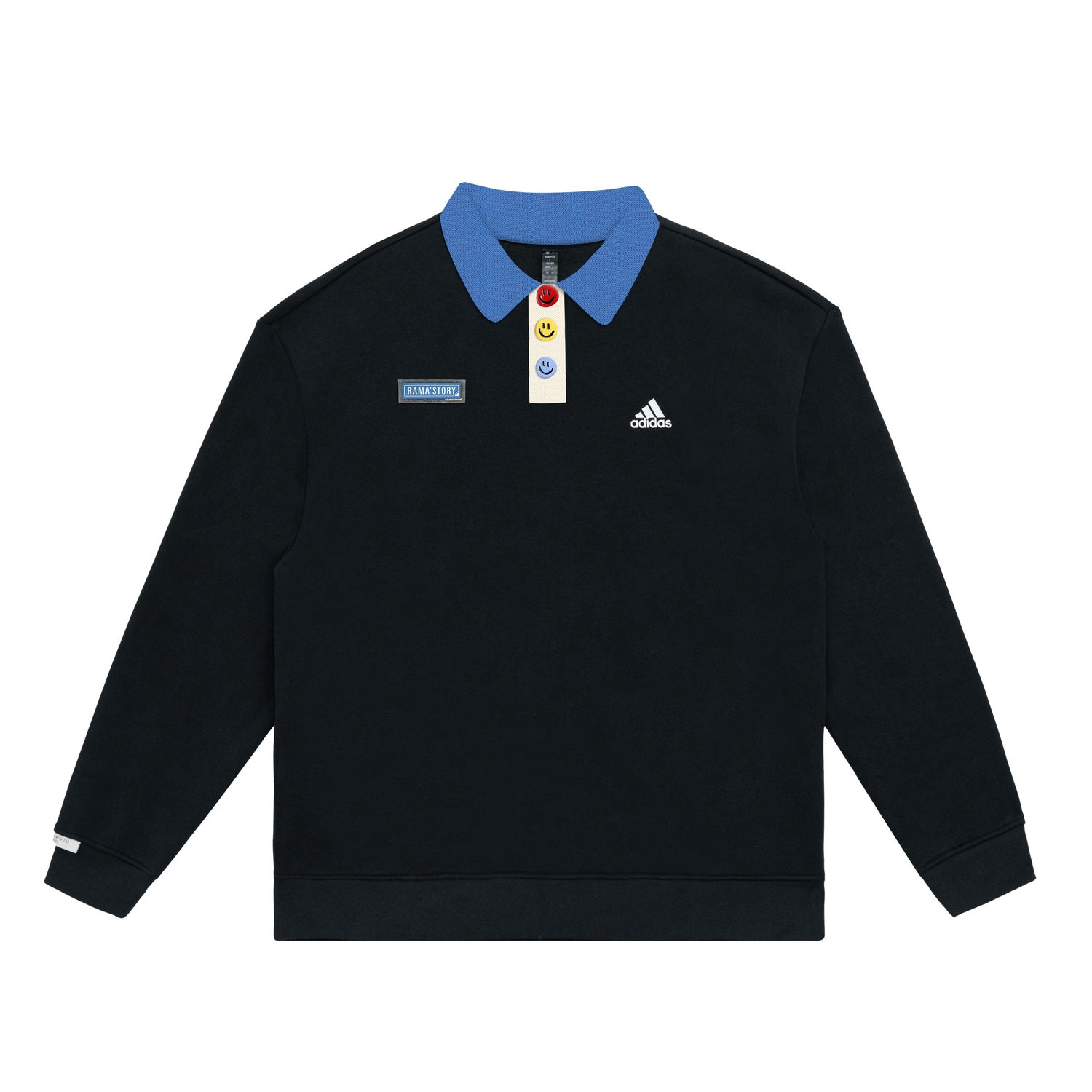 

Унисекс поло черное Adidas, черный