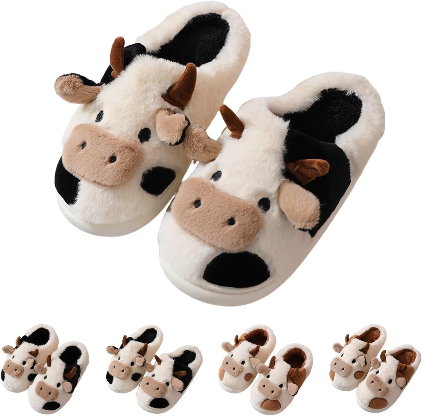 

Тапочки KEYUSHOP для женщин, мужчин и детей, домашние тапочки, супер мягкие, с милыми животными, зимние, теплые и уютные, с нескользящей подошвой, для дома и улицы, A