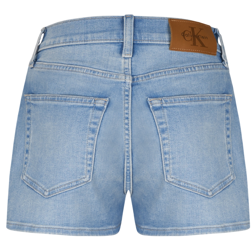 Джинсовые шорты SS25 женские Calvin Klein, светло-голубой — фото 3