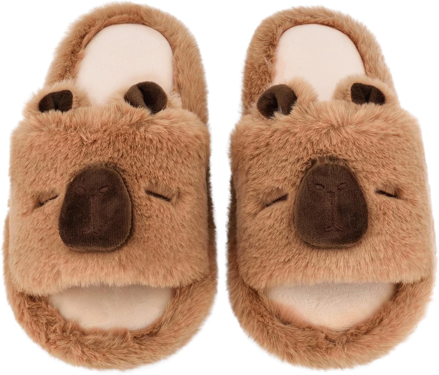 

Тапочки XUNBAI с капибарой для женщин и мужчин, тапочки с персонажами, милые тапочки-животные, зимние мультяшные тапочки для женщин, уютные домашние тапочки, Brown-5