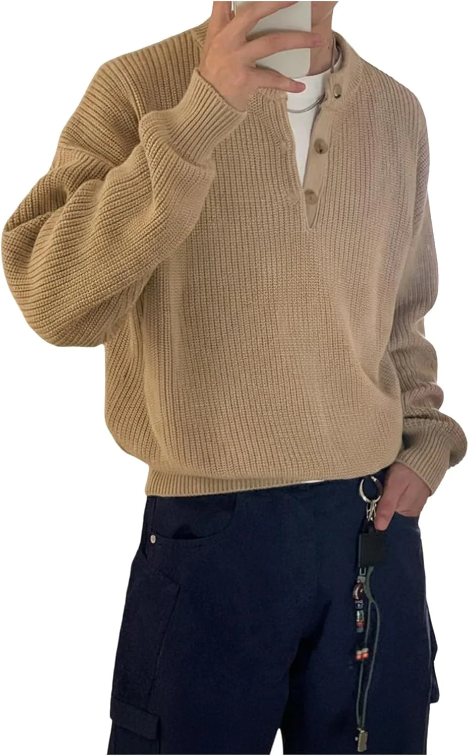 

Свитер GORGLITTER мужской на пуговицах