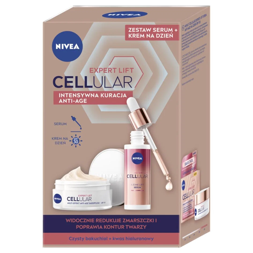 Набор Nivea — Дневного крема и сыворотки Cellular Expert Lift