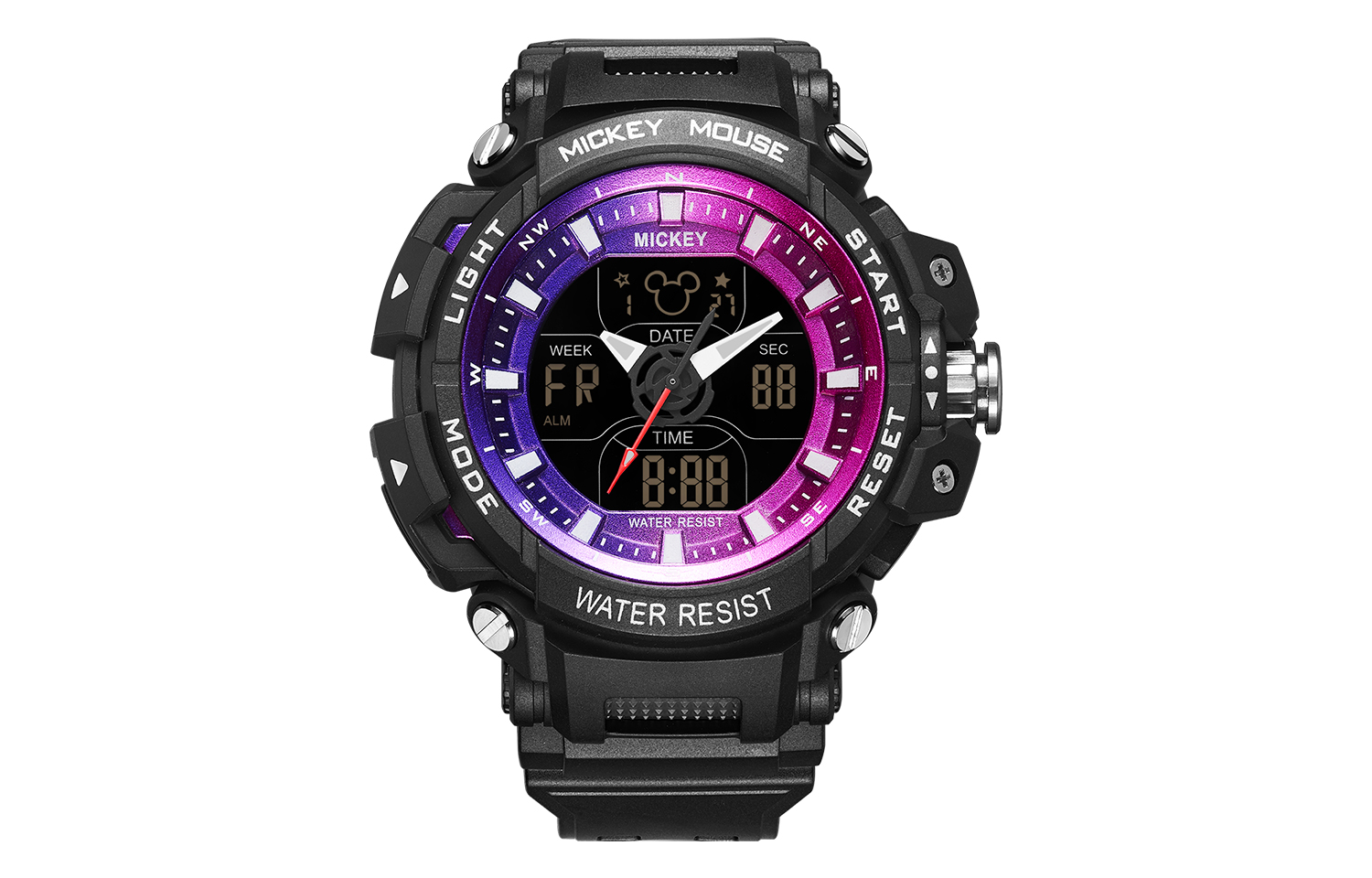 

Disney Часы Mickey Series Electronic+Quartz Movement Watch Men's Watch Black Dial