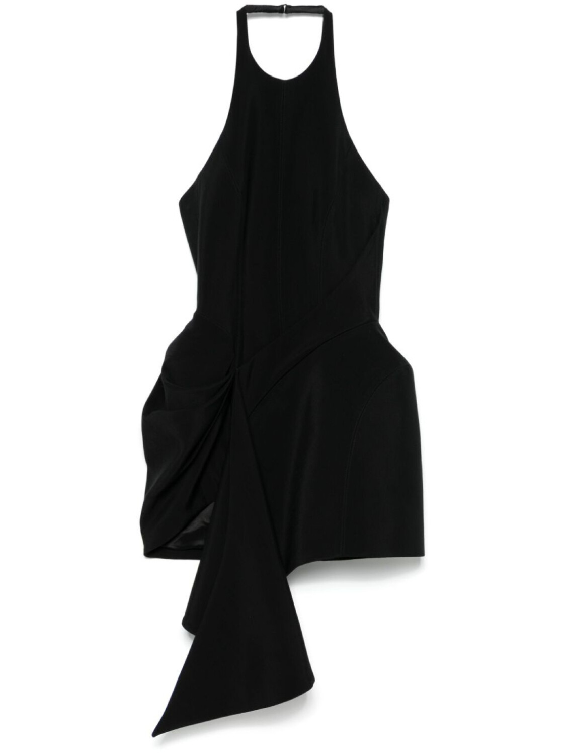 

Mugler платье мини асимметричного кроя, черный