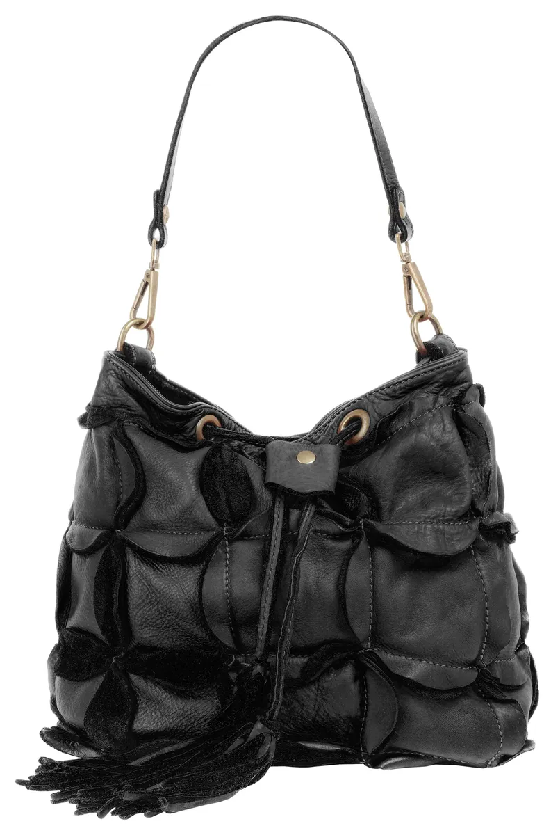 

Сумка с ручкой Samantha Look, натуральная кожа, производство Италия, черный