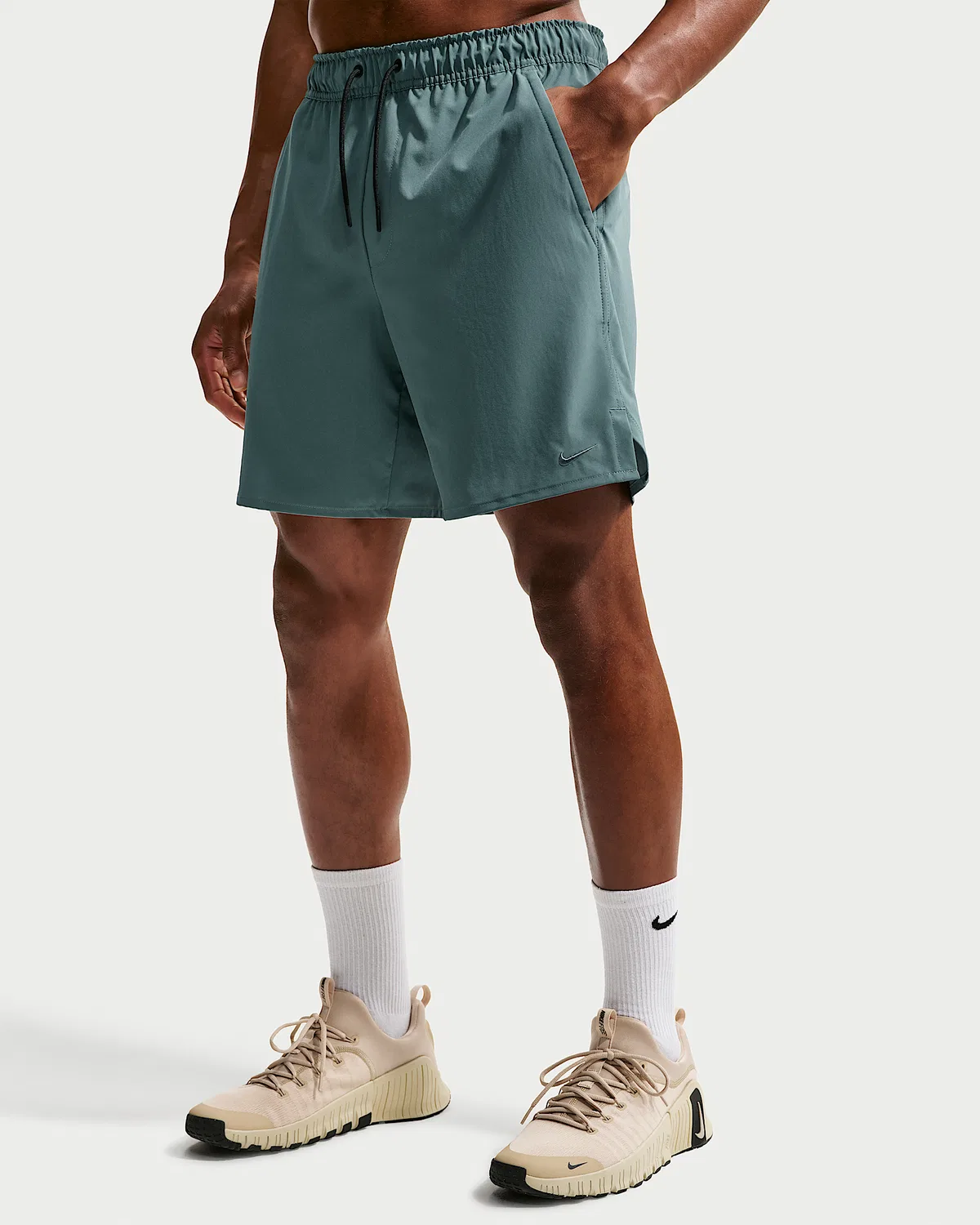 Мужские шорты Nike Unlimited Dri-FIT 7" Unlined Versatile, Mineral Slate/Black/Mineral Slate — фото 2