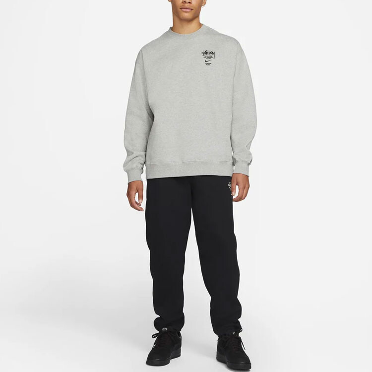 Толстовка Nike X Nike Cobranded Series унисекс серая Stussy, серый — фото 3