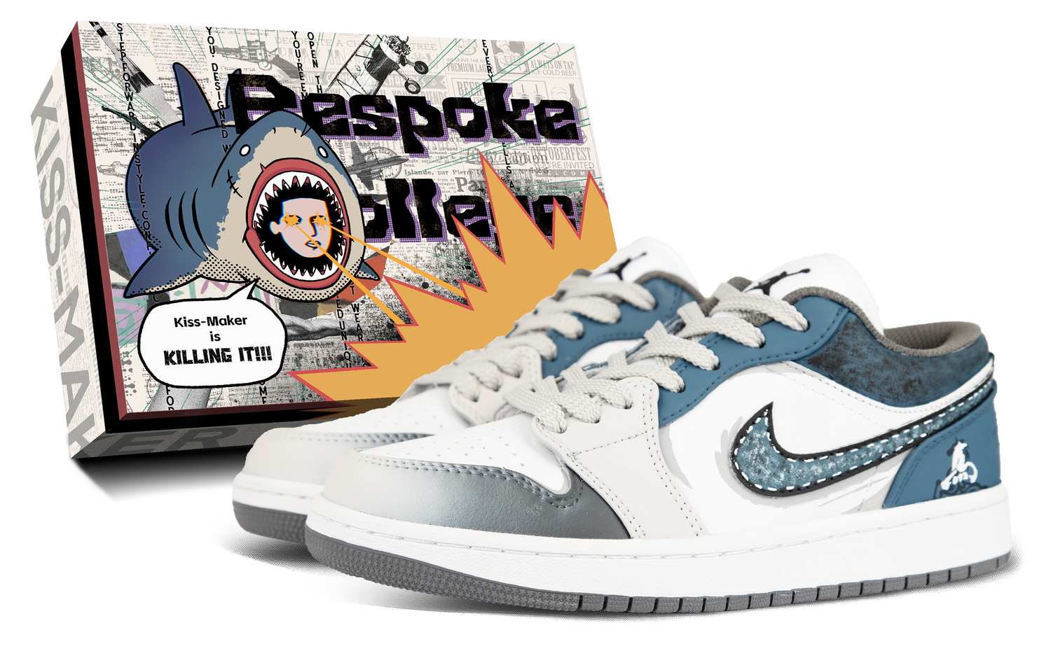 

Jordan Кроссовки Air 1 Cushioning Low top Vintage Unisex Blue