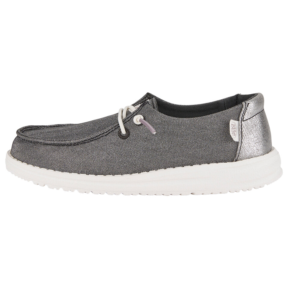 

Кроссовки Heydude Kid's Wendy Metallic Sparkle, цвет Charcoal