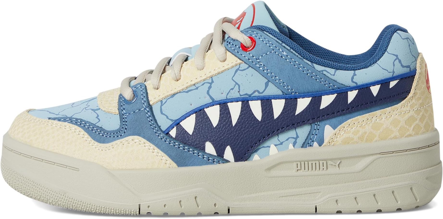 Кроссовки PUMA Kids Rebound Retro Jurassic World Shoes, цвет Seafoam/Navy/Creamy Vanilla — фото 4