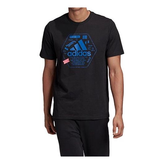 

Футболка printing short sleeve black Adidas, черный