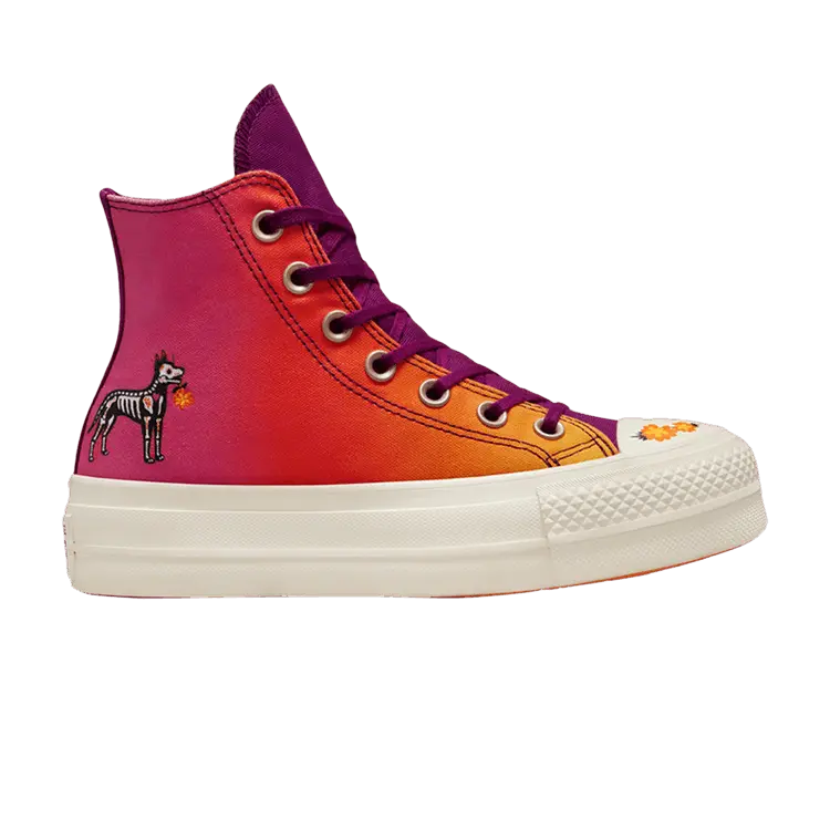 Кроссовки Converse Wmns Chuck Taylor All Star Lift High 'Día de Muertos', разноцветный