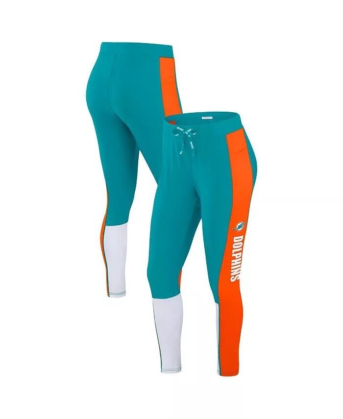 

Женские леггинсы Miami Dolphins цвета морской волны/оранжевого цвета с цветными блоками WEAR by Erin Andrews