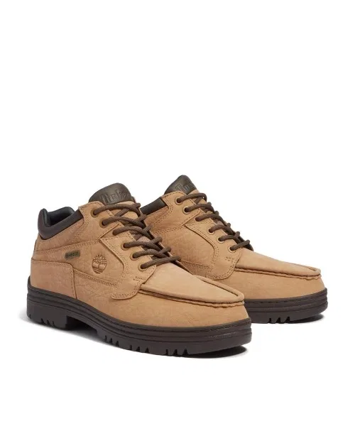 Мужские зимние кроссовки Timberland HERITAGE GTX MOC TOE MID из кожи с мембраной, коричневые