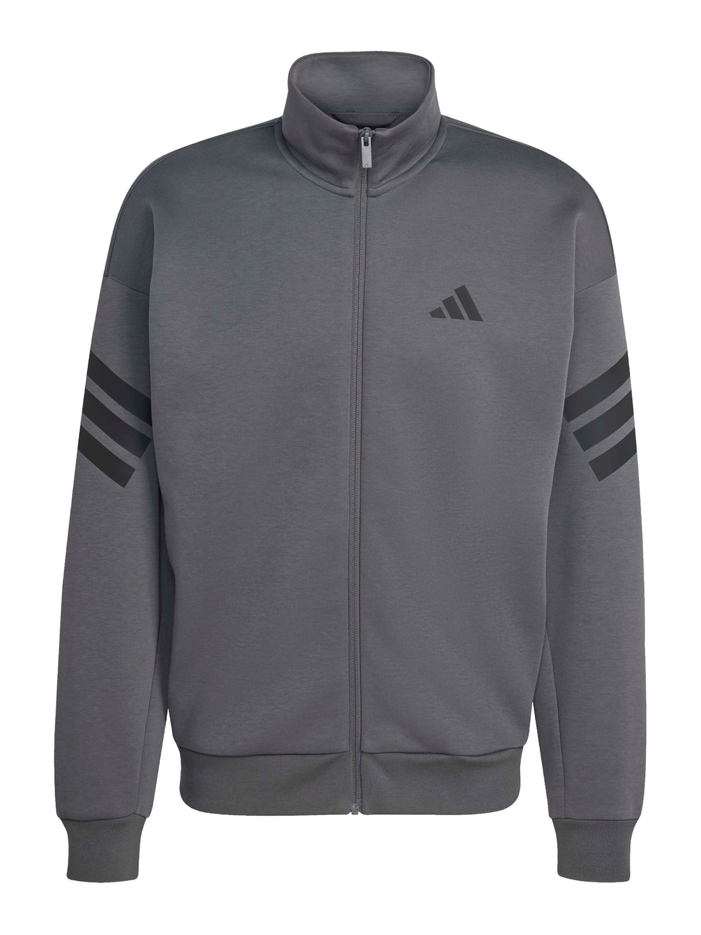 Adidas Sportswear Спортивный худи на молнии в темно-сером цвете