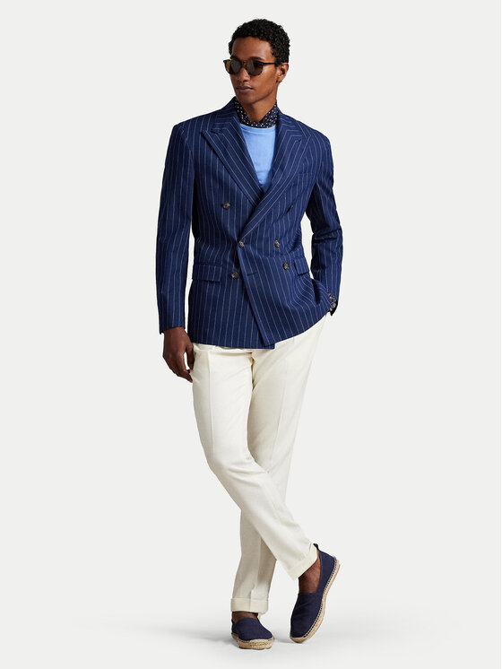Футболка custom slim fit 710740727101 Polo Ralph Lauren, синий — фото 2