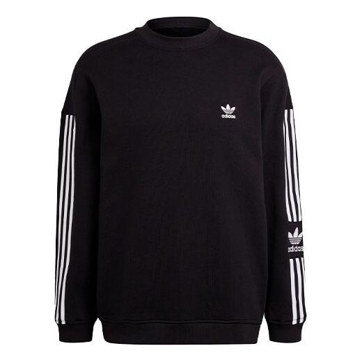

Толстовка adidas originals Contrasting Colors Stripe Round Neck Pullover Black, черный