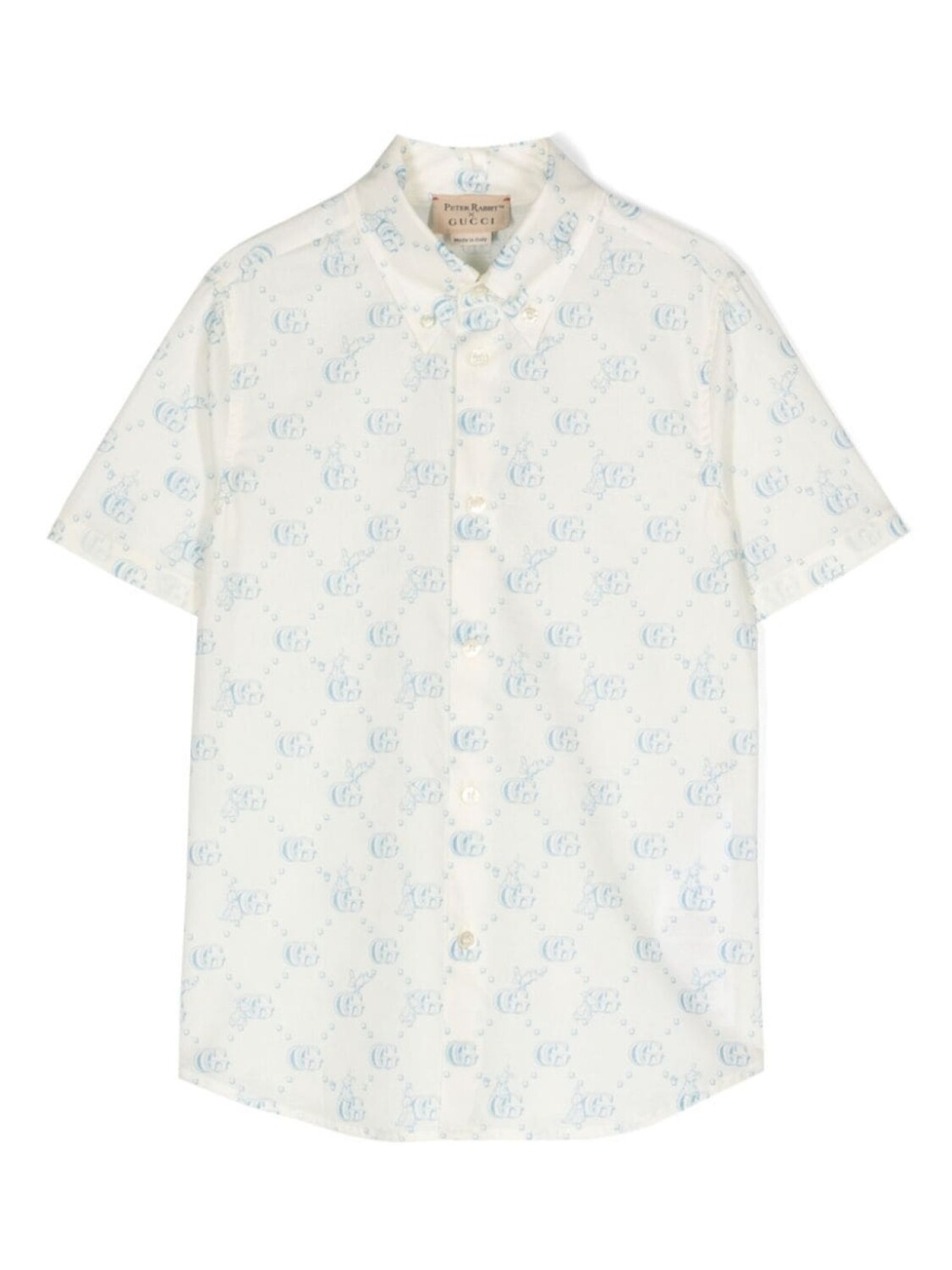 

Gucci Kids рубашка из коллаборации с Peter Rabbit™, белый