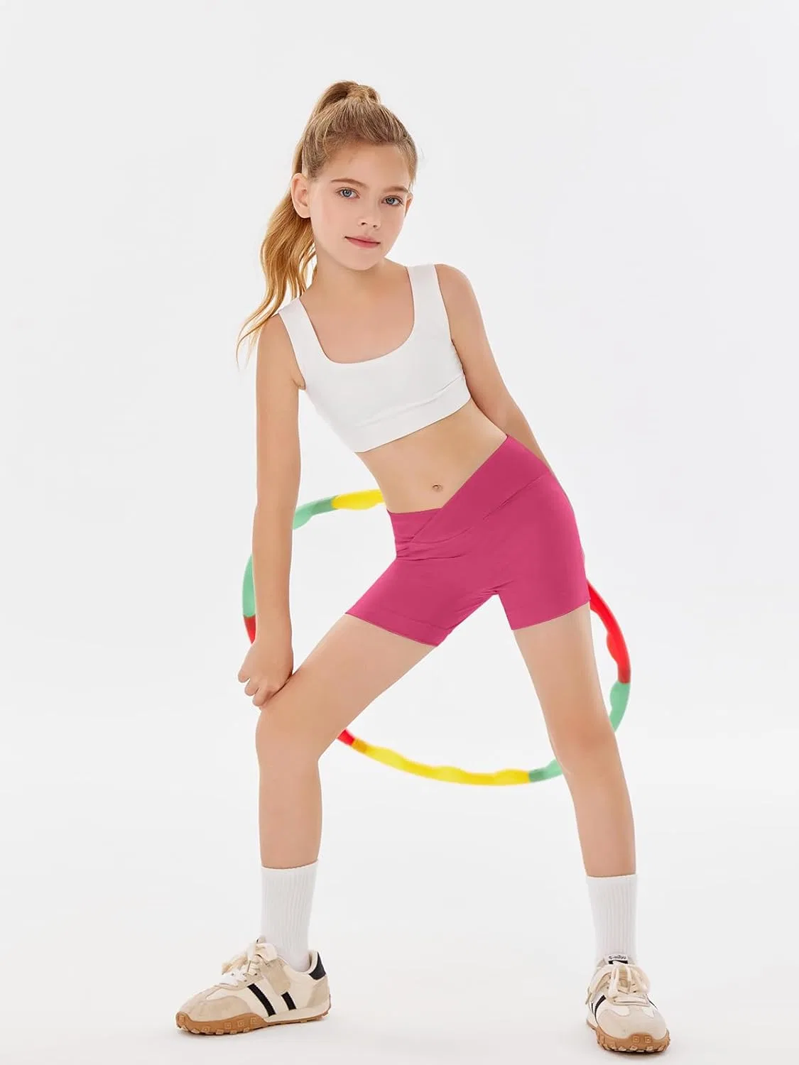 Спортивные шорты с V-образным поясом Haloumoning, цвет A-hot Pink — фото 4