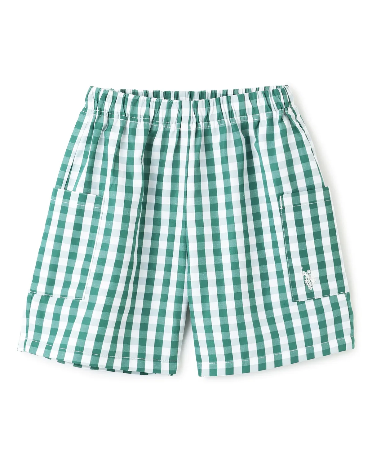 Детские шорты 4/4 U.S. POLO ASSN. с карманами и поясом на резинке чёрные — фото 2