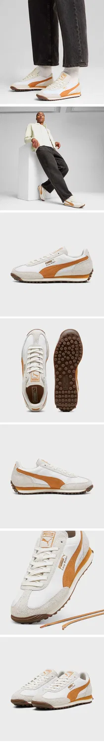 Мужские низкие кроссовки Puma Easy Rider Nylon, тёплый белый/карамельный латте — фото 2
