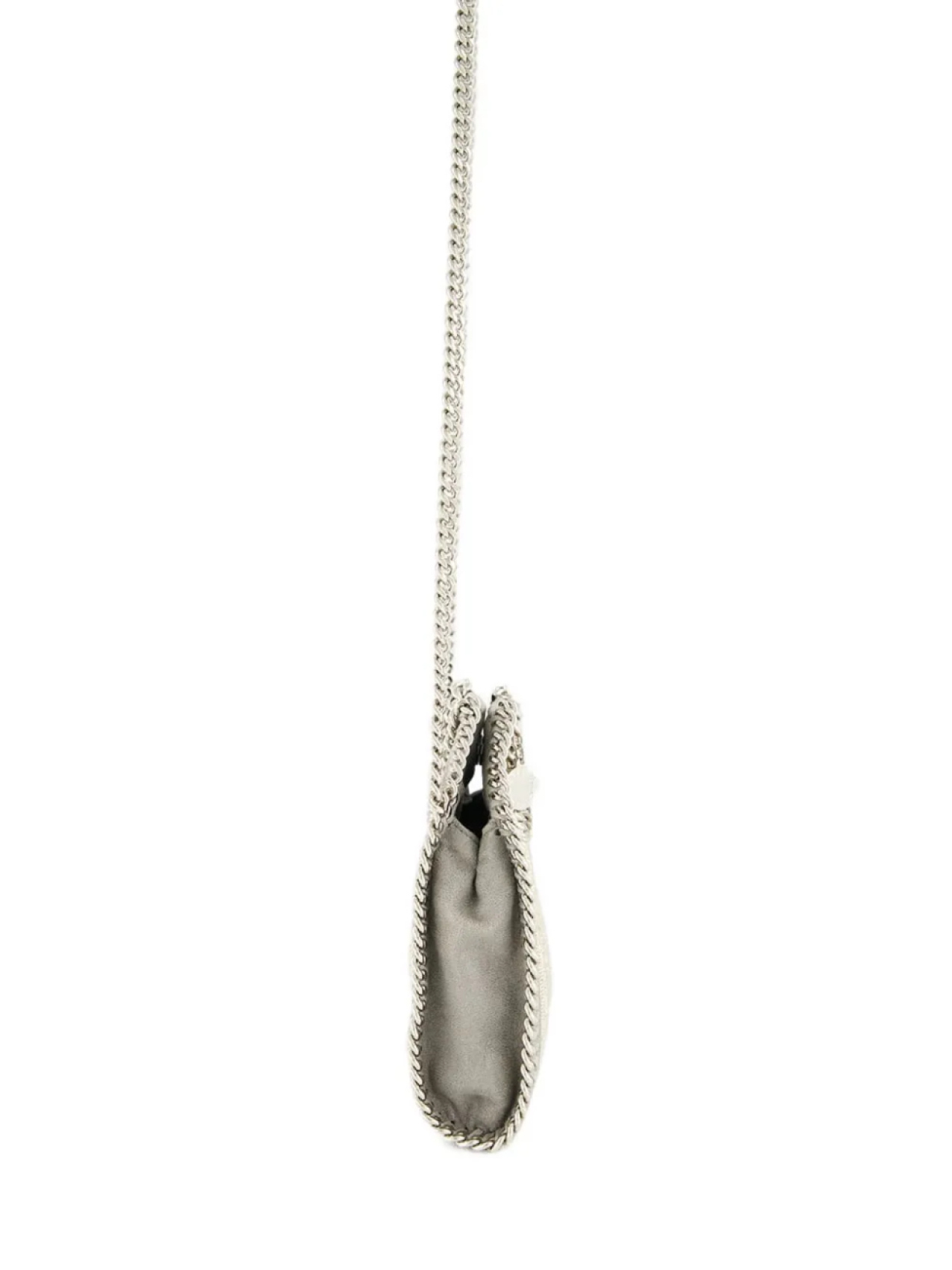 Полосатая металлическая сумка Stella McCartney Falabella, нейтральный — фото 4