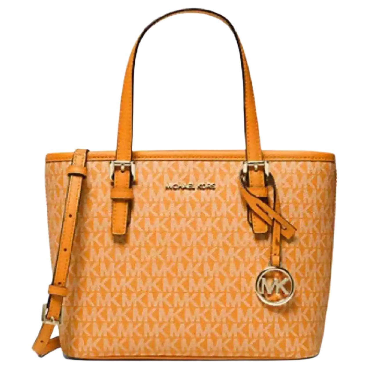 

MICHAEL KORS Дамская маленькая оранжевая сумка через плечо из покрытого холста