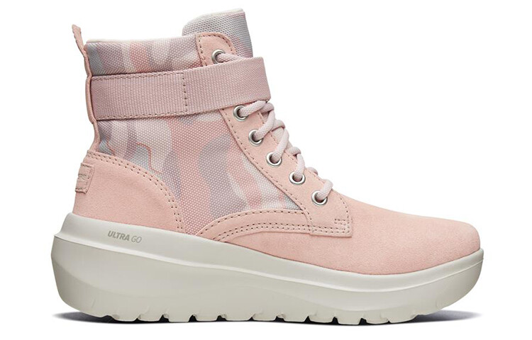 Женские ботинки Skechers высокие, розовый — фото 2