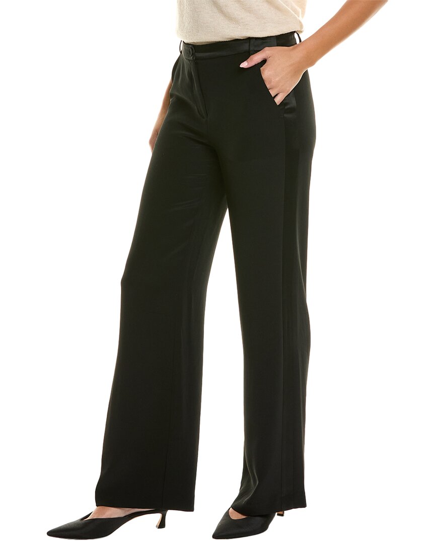 

Атласные брюки с низкой талией Milly Sorin, черный