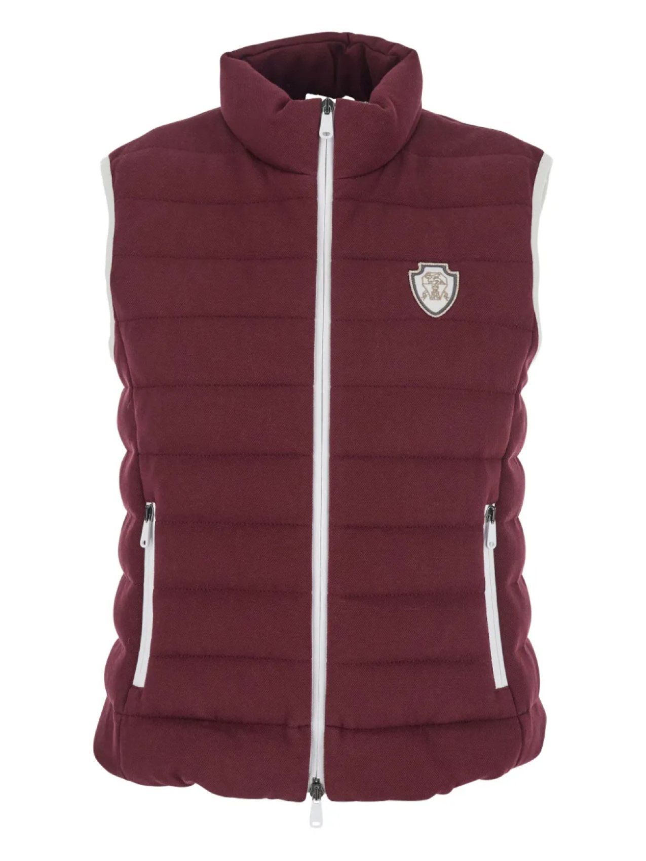 

Brunello Cucinelli стеганый жилет с логотипом, красный