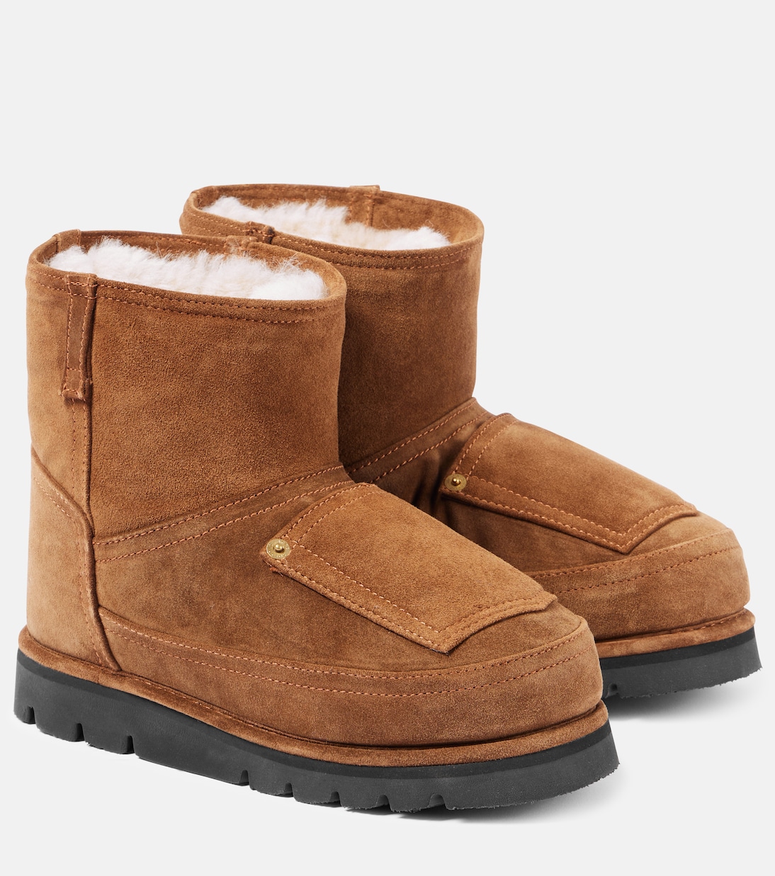 Ботильоны из кожи с подкладкой из овчины Acne Studios, Tobacco Brown