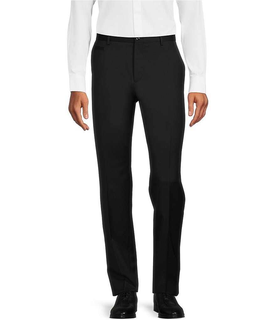 

Классические брюки узкого кроя с плоской передней частью Hugo Boss Genius, черный
