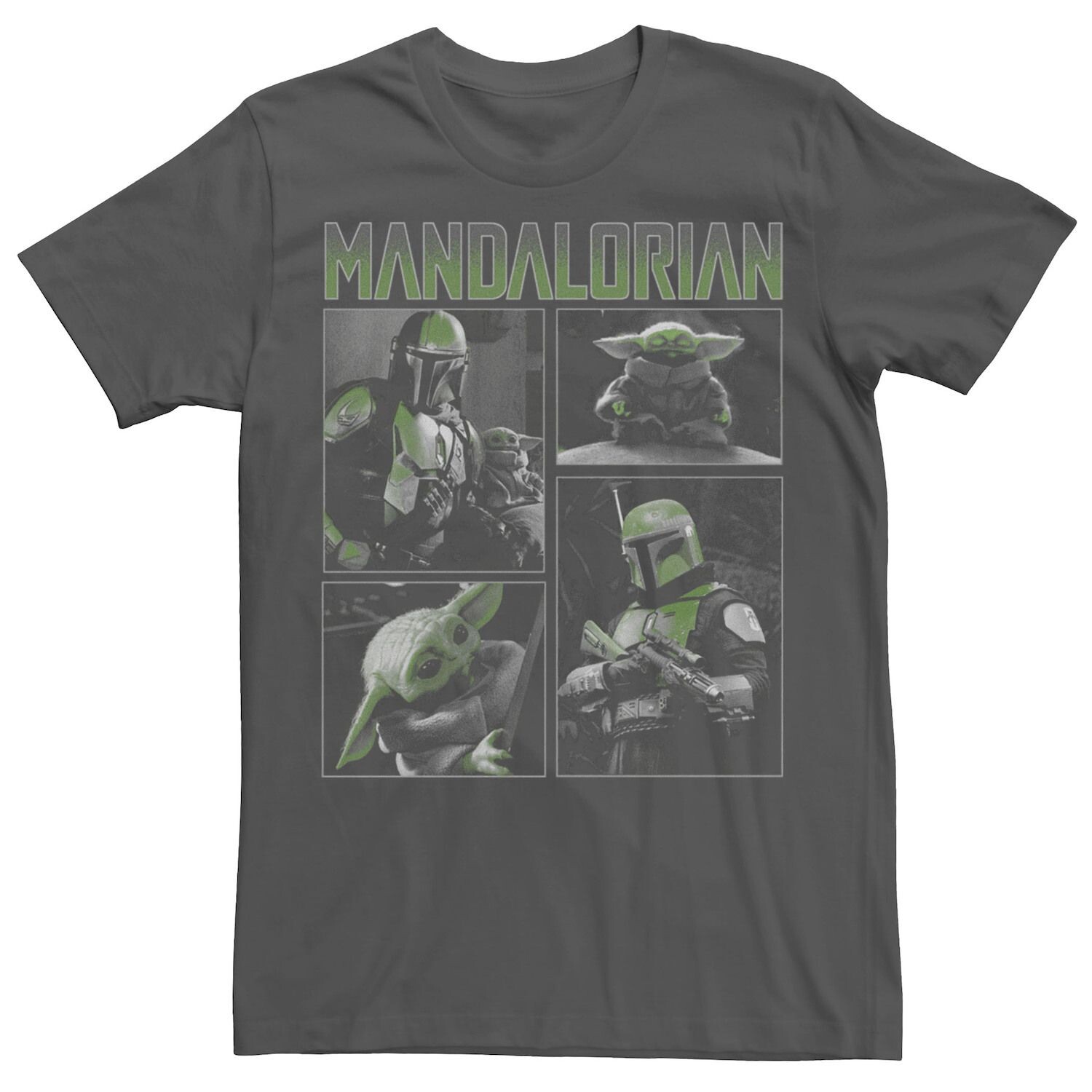 

Мужская футболка с логотипом Star Wars The Mandalorian Grid Licensed Character