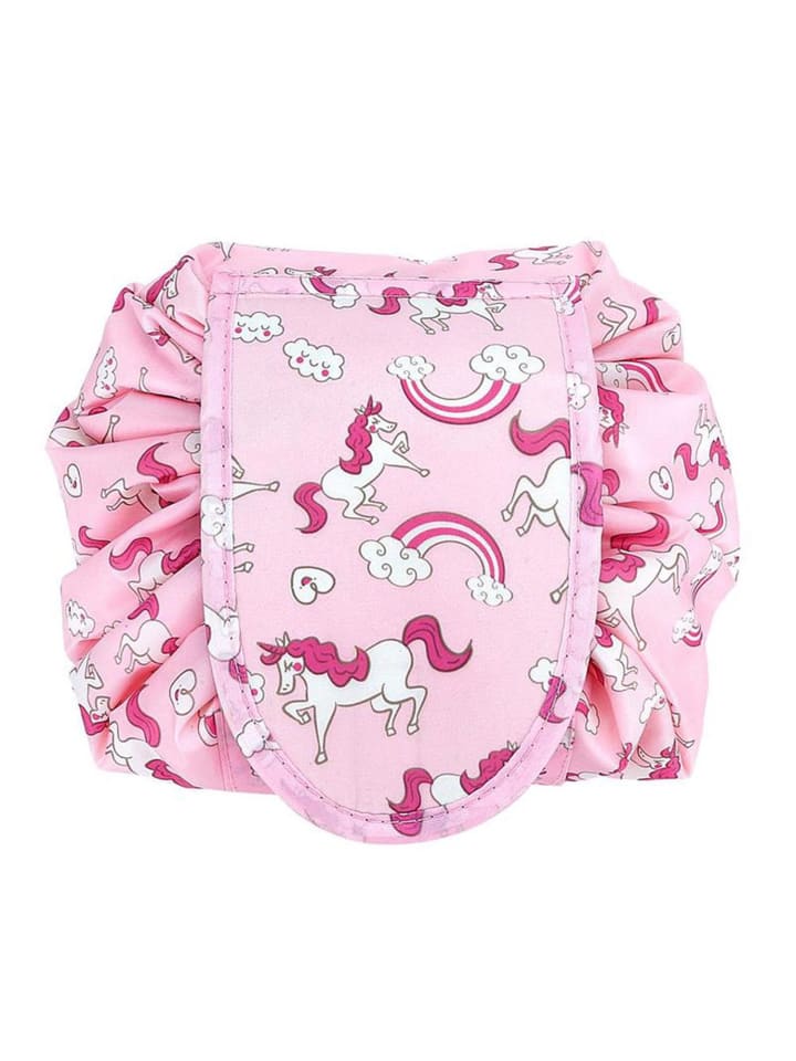 

Intirilife Косметичка One Step с завязками, розово-белые лошадки