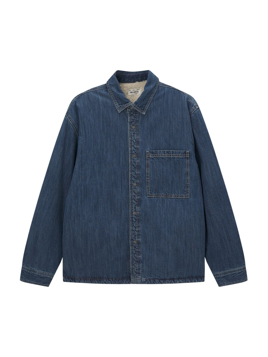 

Джинсовая куртка Pull&Bear Between-Season Jacket, синий деним