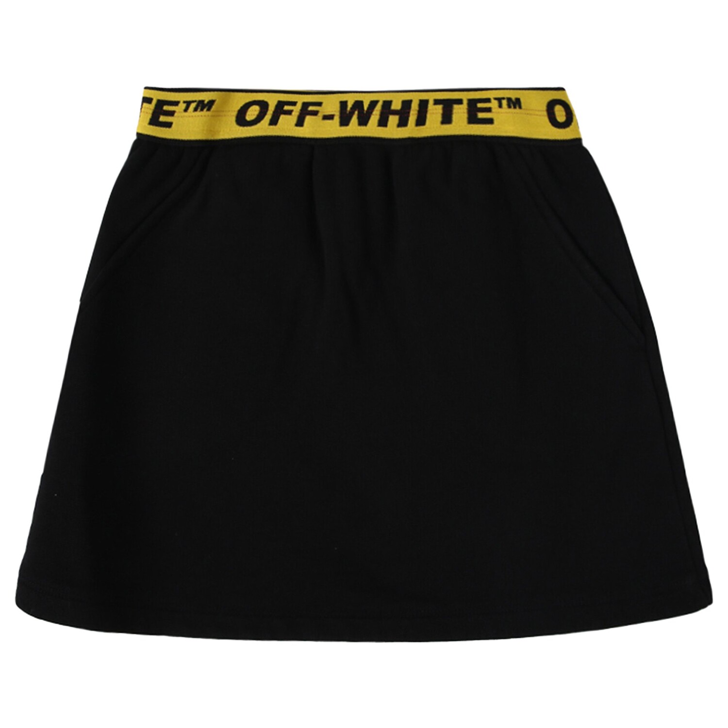 

Off-White Kids Толстовка в индустриальном стиле с логотипом, цвет Черный/Желтый