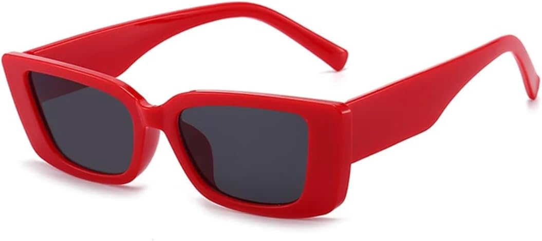 

Солнцезащитные очки с защитой UV400 | Маленькая оправа, линзы конфетного цвета | Для женщин и мужчин, для занятий спортом на открытом воздухе и вождения DSVIGF, Red Gray