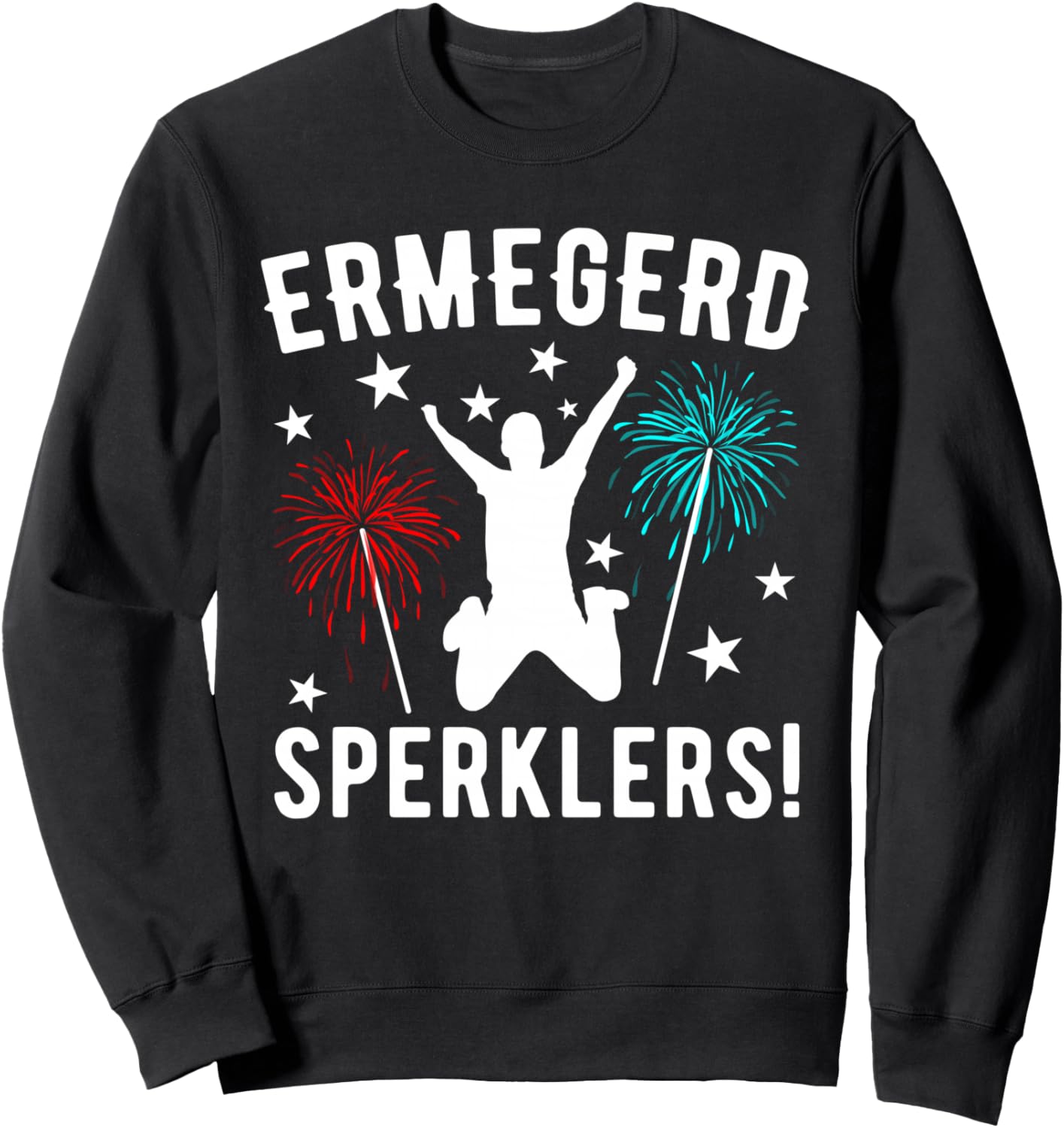 

Толстовка Ermegerd Sperklers с забавным рисунком фейерверков ко Дню независимости США, черная Fourth Of July