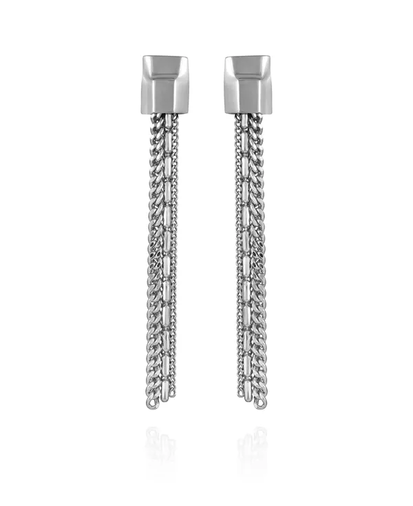 

Серьги-Подвески с кисточками из цепочек серебристого тона Vince Camuto, silver